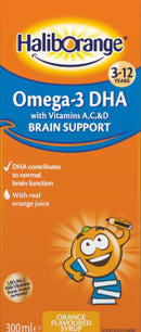 HALIBORANGE OMEGA-3 DHA TONIC W/ VITAMIN A,C,&D (3-12 YEARS) [300 ml / 10 fl. oz.]