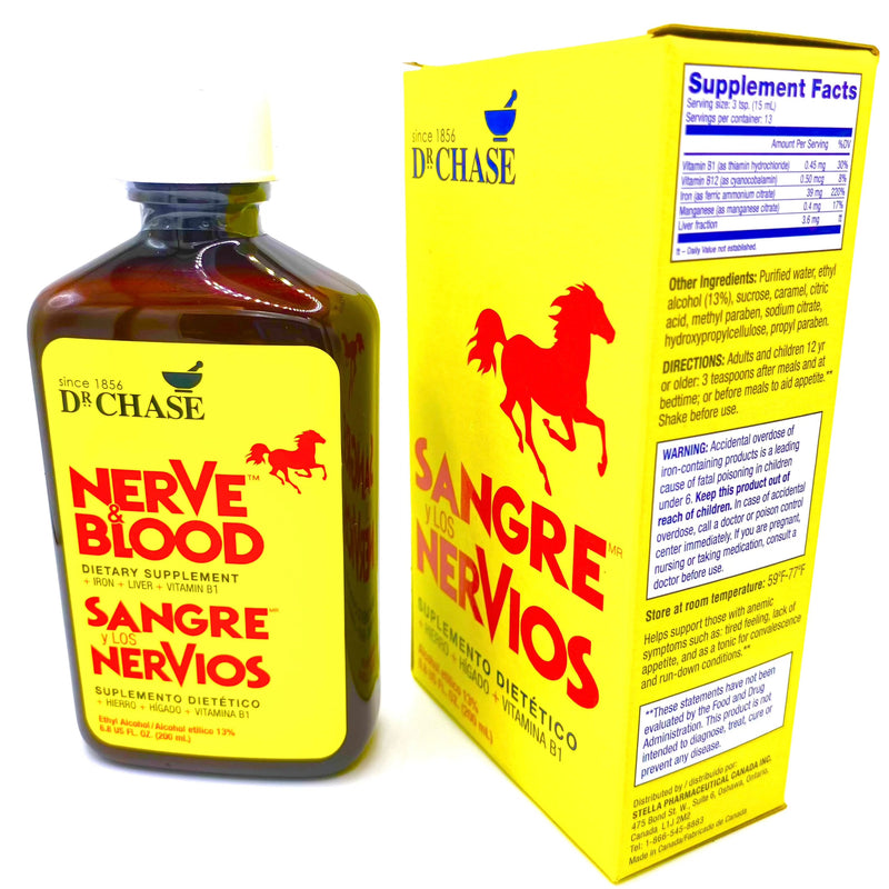 Dr. Chase Nerve & Blood Tonic 6.76floz - May Improve Fatigue, Digestion, Overall Health & Well-being