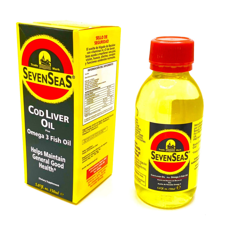 Seven Seas Cod Liver Oil 150ml - Fights Inflammation, Helps Brain Function & Overall Wellness