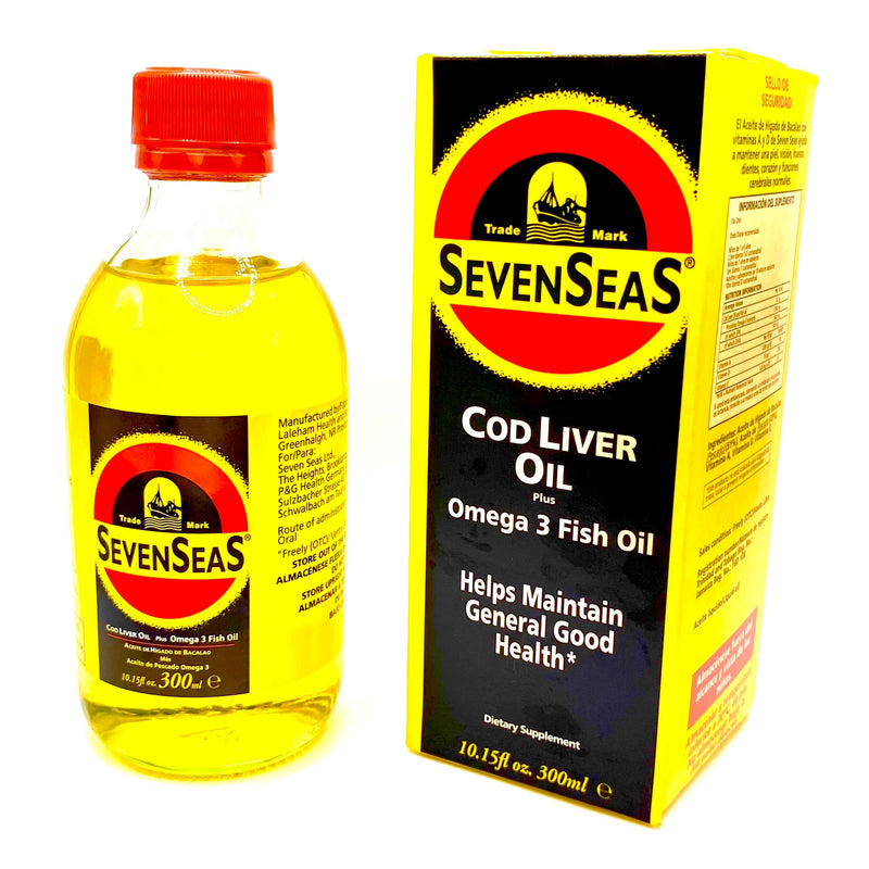 Seven Seas Cod Liver Oil 300ml - Fights Inflammation, Helps Brain Function & Overall Wellness