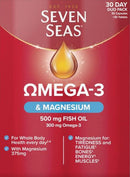 Seven Seas Omega-3 Fish Oil & Magnesium (500 mg Fish Oil + 300 mg Omega-3 [Duo Pack] (30 capsules/30 tablets)